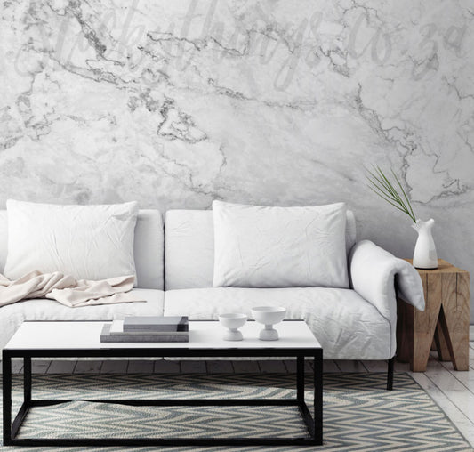 Faux Grey Marble Wallpaper Mural Standard (30 pcs)